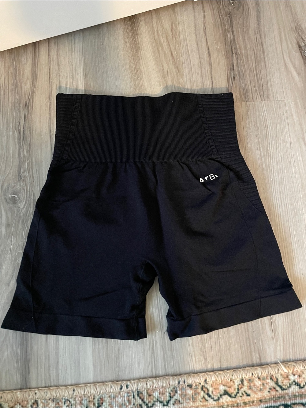 AYBL Black High-Waist Bike Shorts